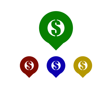 is a symbol associated with the location, location of money or moneyのイラスト素材