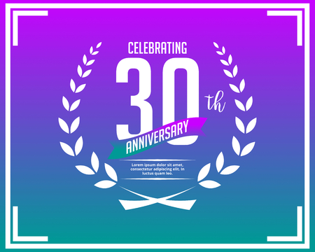 is a greeting card to celebrate an anniversary celebrationのイラスト素材