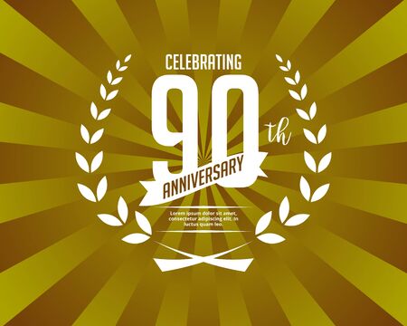 is a greeting card to celebrate an anniversary celebrationのイラスト素材