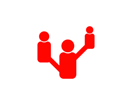 is a symbol related to social, humanitarian, cooperation, teamwork, business, charity or foundationのイラスト素材