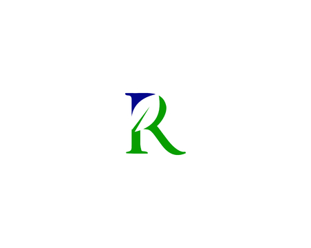 is a symbol in the form of a combination of letters and leafのイラスト素材