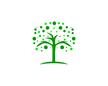 is a symbol associated with nature, especially trees, leaves, or flowersのイラスト素材