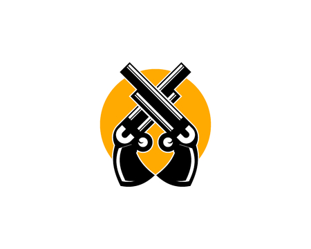 Guns logo templateのイラスト素材