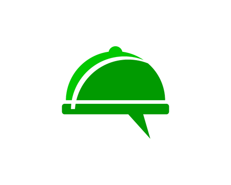 Food Chat Logo Design Templateのイラスト素材