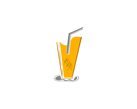 Fruit Juice Logo Design Elementのイラスト素材