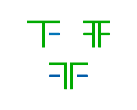Set Of Initial Letter TF  Template Designのイラスト素材