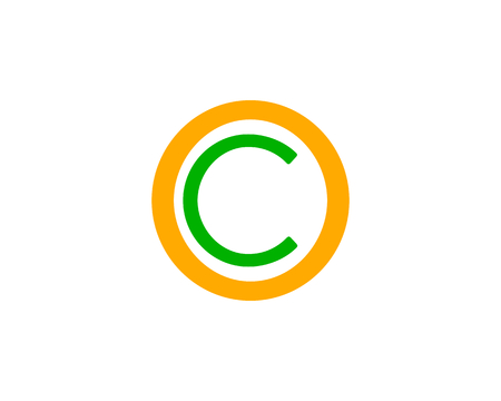 Initial Letter OC  Design Templateのイラスト素材