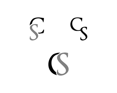 Set Of CS Letter Logo Design Template Element Vectorのイラスト素材