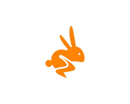 Rabbit logo template vector icon symbol illustrationのイラスト素材