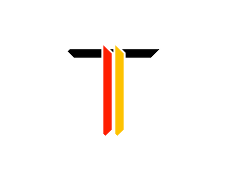 Letter T logo icon design template elementsのイラスト素材