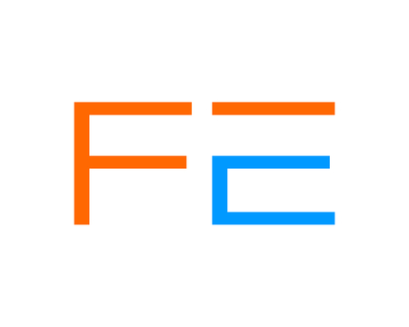 Initial letter FE logo template designのイラスト素材