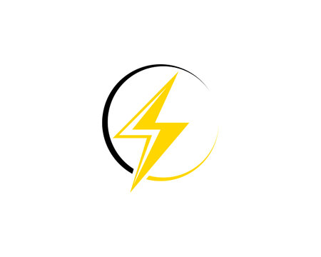 Lightning Logo Template vector icon illustration designのイラスト素材