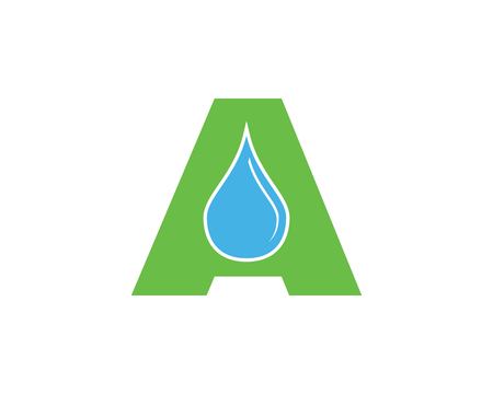 Water Drop Letter A Initial Logo Templateのイラスト素材