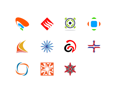 Set of Vector abstract logo design elementsのイラスト素材