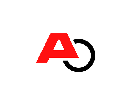Initial Letter AO Logo Template Designのイラスト素材