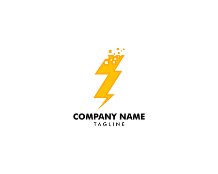 Lightning Logo Template vector icon illustration designのイラスト素材