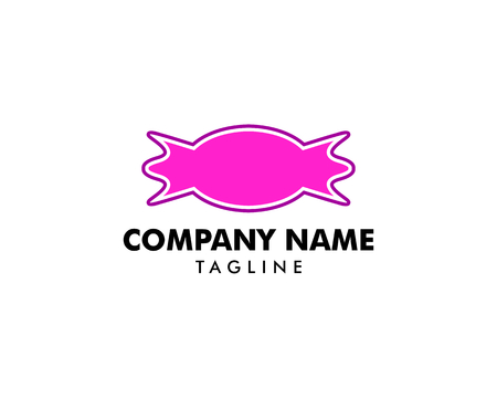 Candy vector logo template, Candy shop icon, Sweet logo, Candy vector, Candy bar logo, Lollipop icon, Sweets iconのイラスト素材