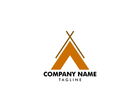 Camping Logo Template Vectorのイラスト素材