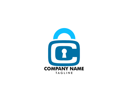 Padlock Letter C Logo Templateのイラスト素材