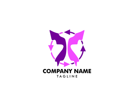 Butterfly Logo Templateのイラスト素材
