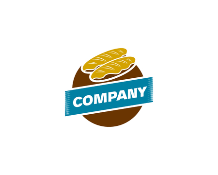 Bakery Shop Logo Design Element in Vintage Style for Logotype, Label, Badge and other design, Bread retro vector illustrationのイラスト素材