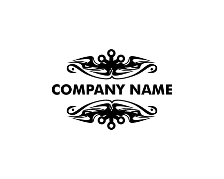 Floral Vintage Logo design abstract element vector templateのイラスト素材