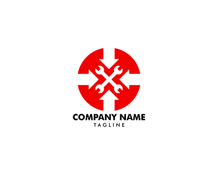 Repair Service Logo Design Elementのイラスト素材