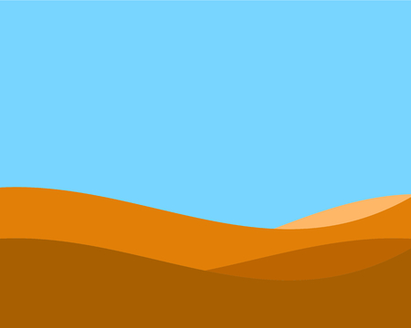 Vector desert landscape background illustrationのイラスト素材