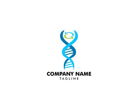 DNA logo vector icon templateのイラスト素材