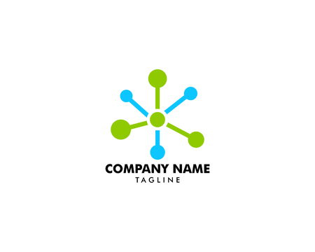 Molecule logo template vector icon illustrationのイラスト素材