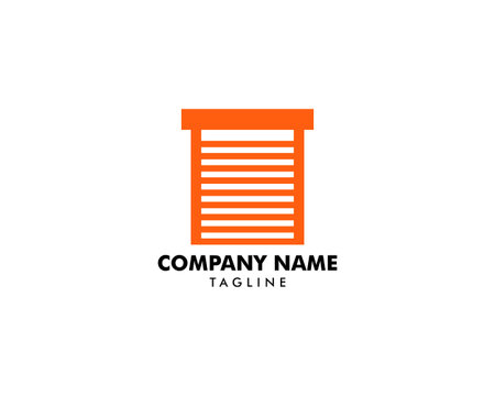 Roller Shutter Door Logo Icon Templateのイラスト素材