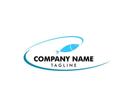 Fishing logo template, fish logo, fish symbolのイラスト素材