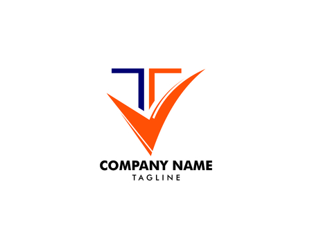 T Letter Tick Logo Icon Vector templateのイラスト素材