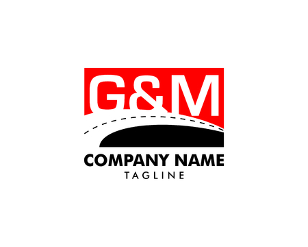 Initial letter G & M logo template vectorのイラスト素材