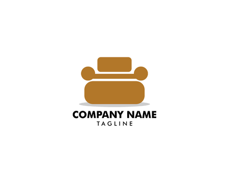 Sofa furniture logo icon concept, Vector illustrationのイラスト素材