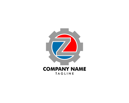 Letter Z Gear Logo Design Templateのイラスト素材