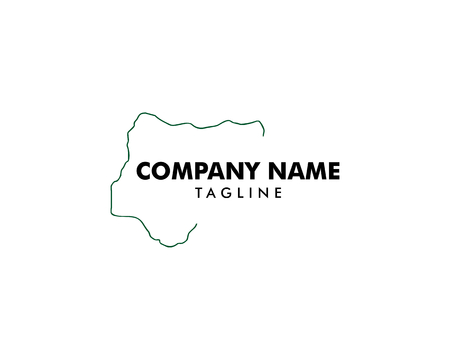 Nigeria map logo design inspirationのイラスト素材