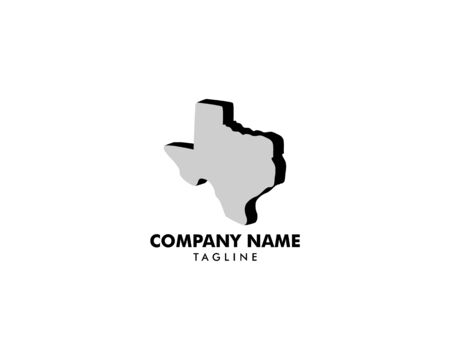 Texas map logo icon vector illustrationのイラスト素材