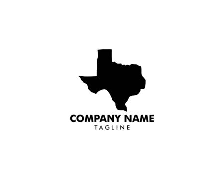 Texas map logo icon vector illustrationのイラスト素材