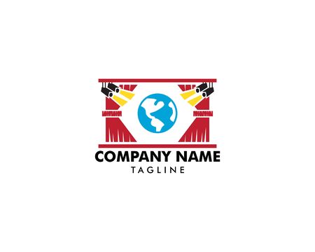 World Theater Stage Icon Logo Vectorのイラスト素材
