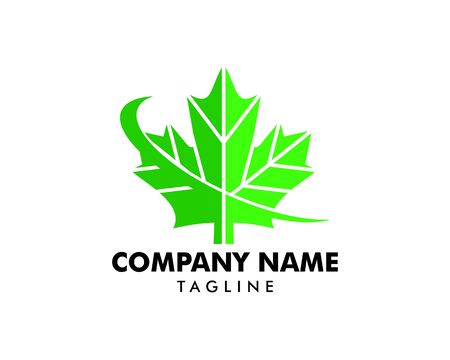 A grape leaf is a logo design elementのイラスト素材