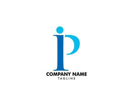 Initial Letter IP Logo Template Designのイラスト素材