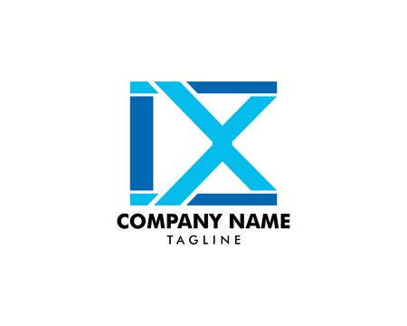 Initial Letter IX Logo Template Designのイラスト素材
