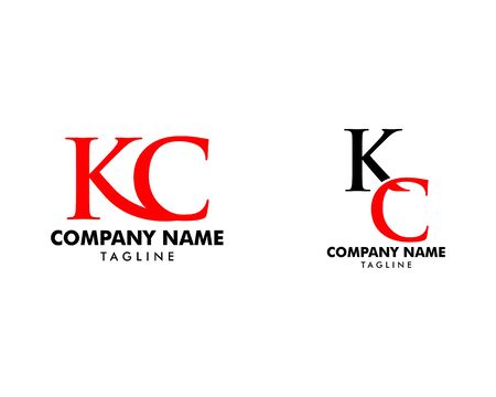 Set of Initial Letter KC Logo Template Designのイラスト素材