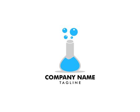 Lab tube vector icon logo designのイラスト素材