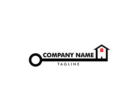 House and key Real Estate Logo Iconのイラスト素材