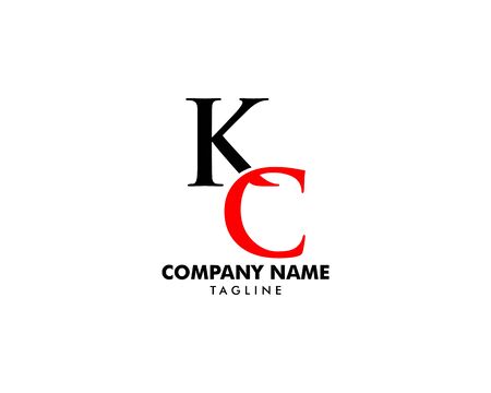 Initial Letter KC Logo Template Designのイラスト素材