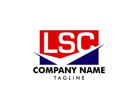 Initial Letter LCS Logo Template Designのイラスト素材