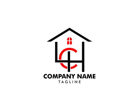 LCH Letter Real Estate Logo Designのイラスト素材