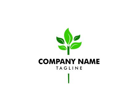 Abstract green leaf logo icon vector designのイラスト素材